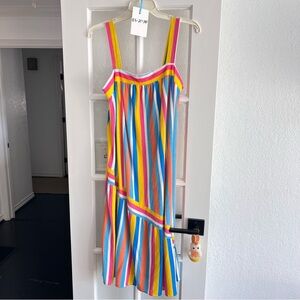 Vintage Multicolor Terry Striped Sundress